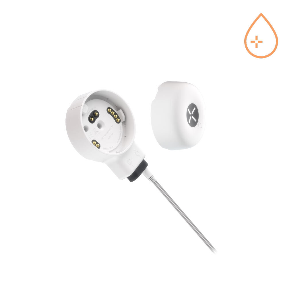 Trådlös vattensensor med fäste och sensortejp